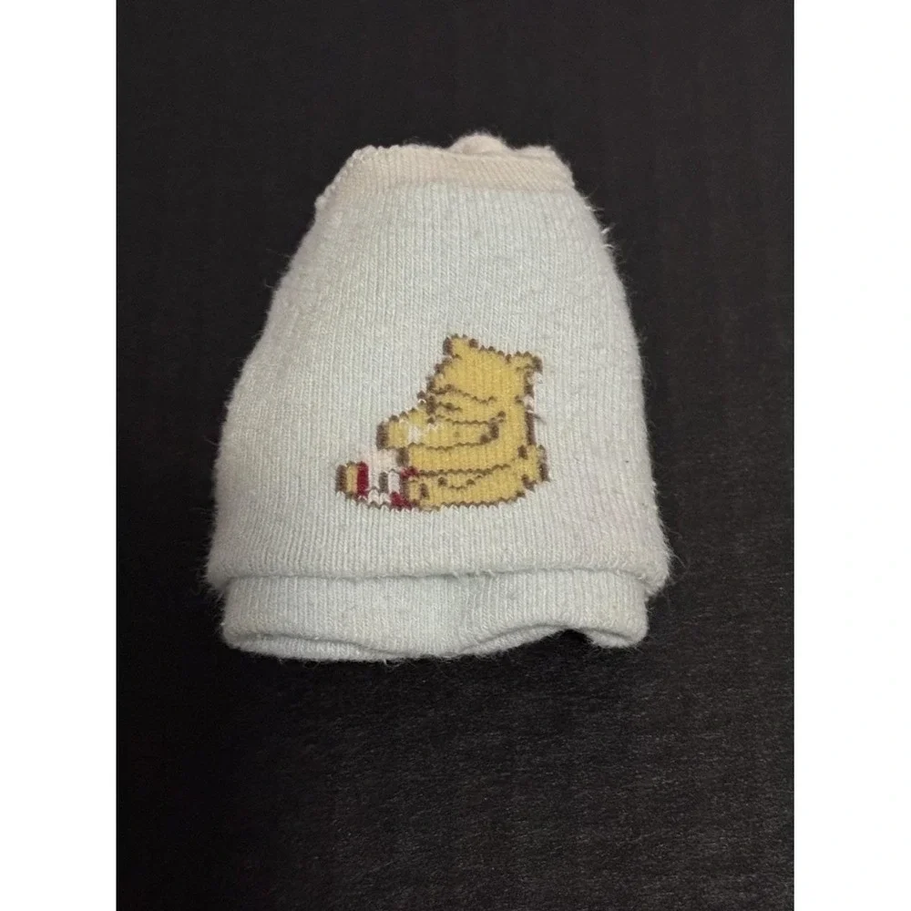Vintage Disney classic Winnie the Pooh Cuffed Baby Socks Booties Newborn 0-6m